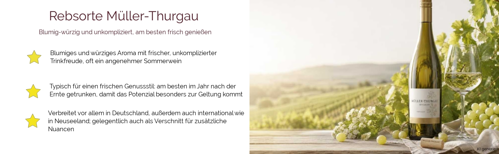 Wein & Spirituosen - Rebsorte Müller-Thurgau