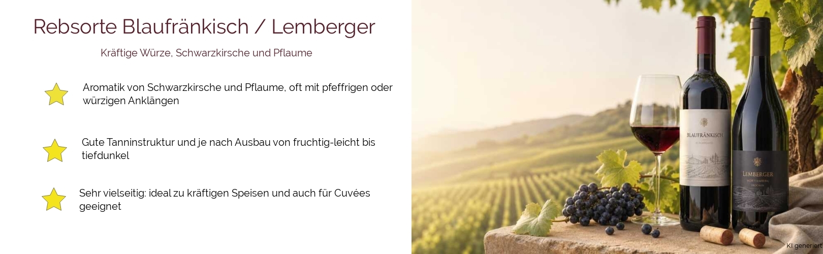 Wein & Spirituosen - Rebsorte Blaufränkisch / Lemberger