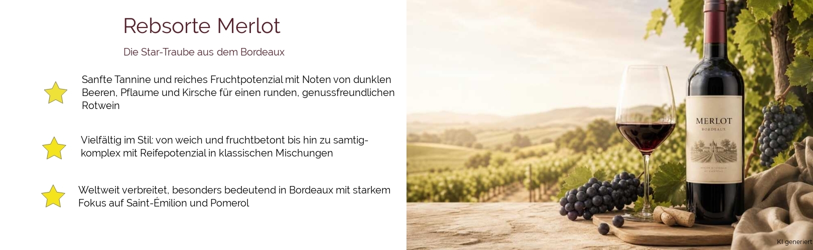 Wein & Spirituosen - Rebsorte Merlot