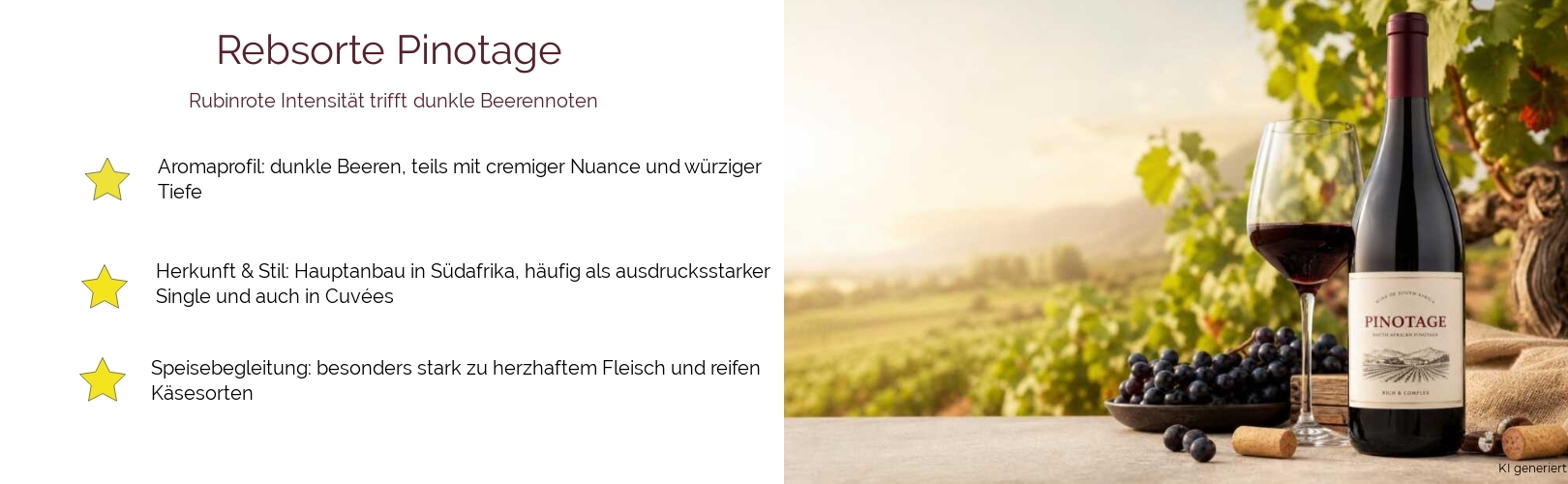 Wein & Spirituosen - Rebsorte Pinotage