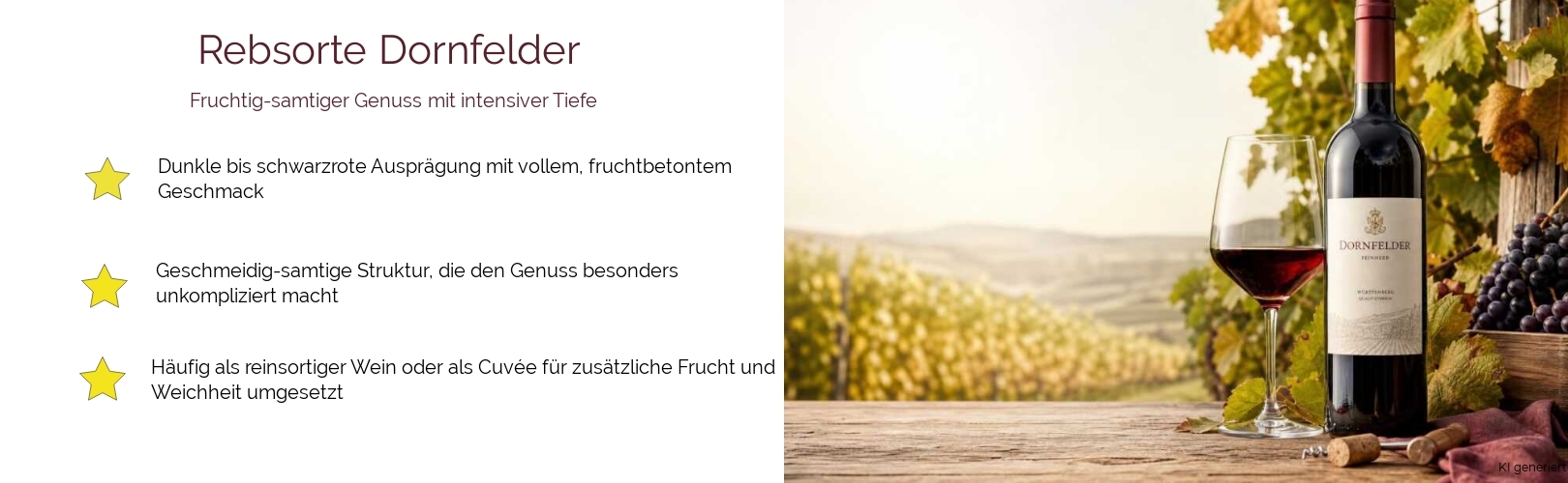 Wein & Spirituosen - Rebsorte Dornfelder