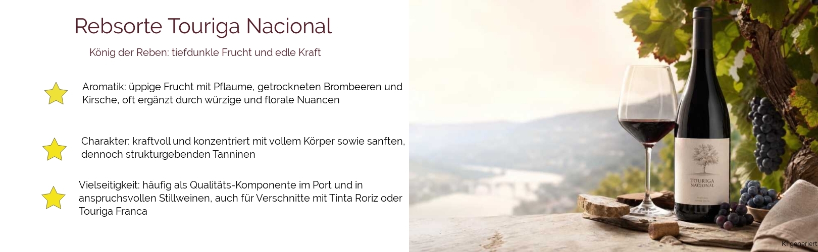 Wein & Spirituosen - Rebsorte Touriga Nacional