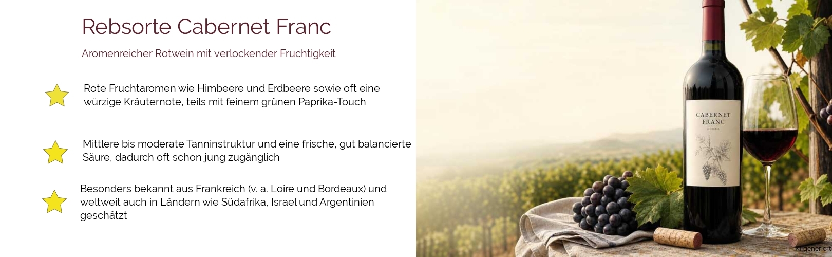 Wein & Spirituosen - Rebsorte Cabernet Franc