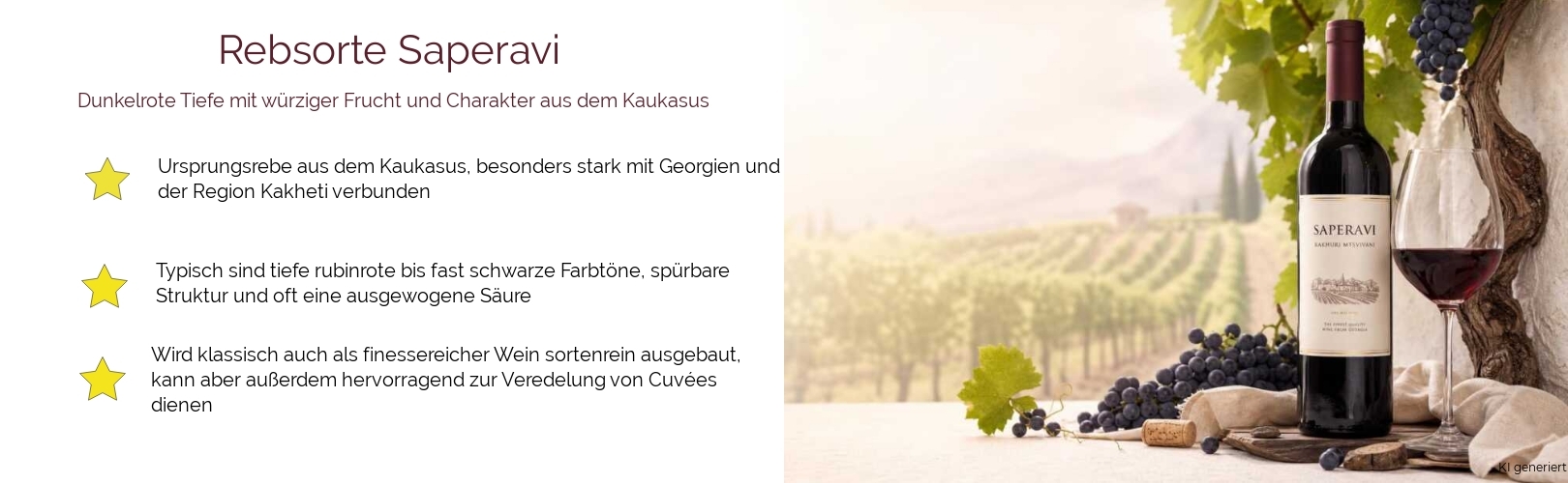 Wein & Spirituosen - Rebsorte Saperavi