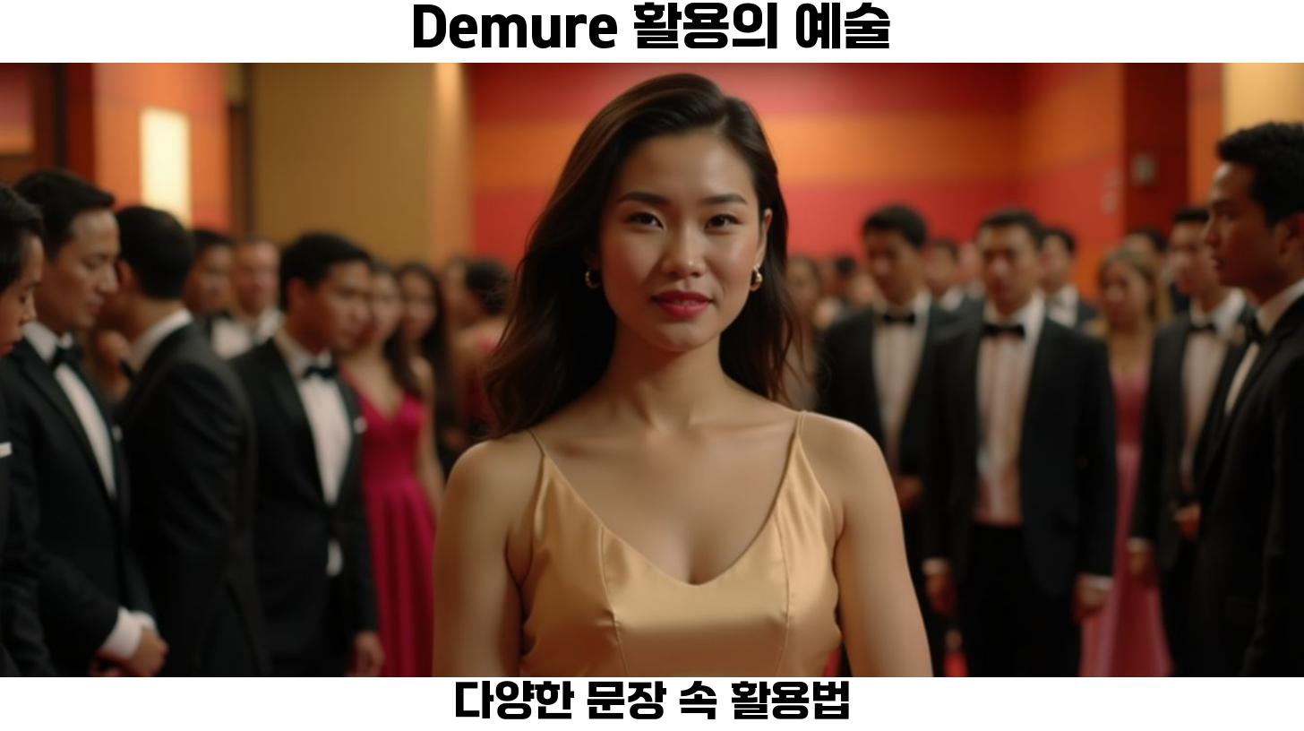 Demure 사용 예문: 자연스럽고 효과적인 활용법