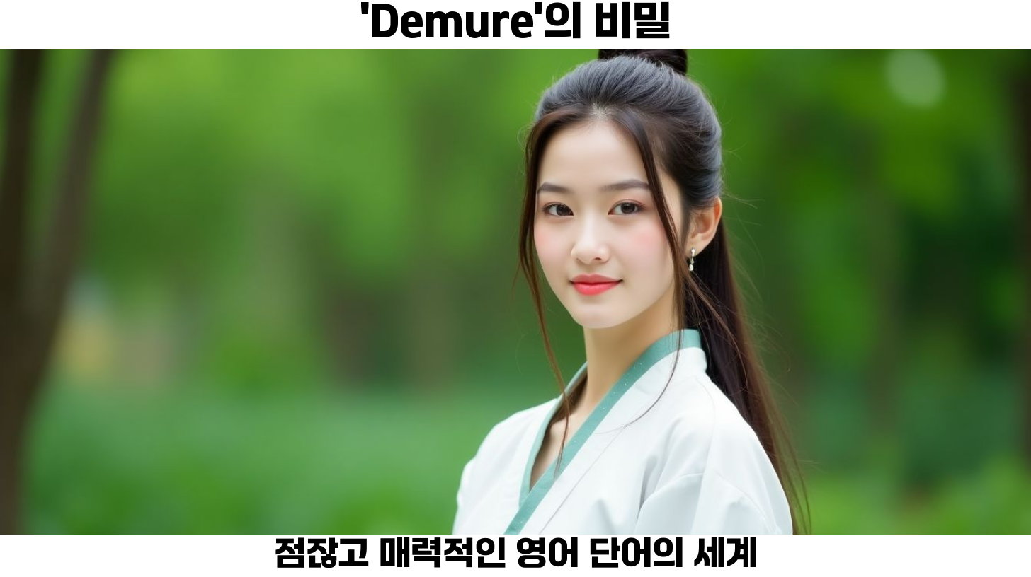 Demure란 무엇인가? - 영어 단어의 정의