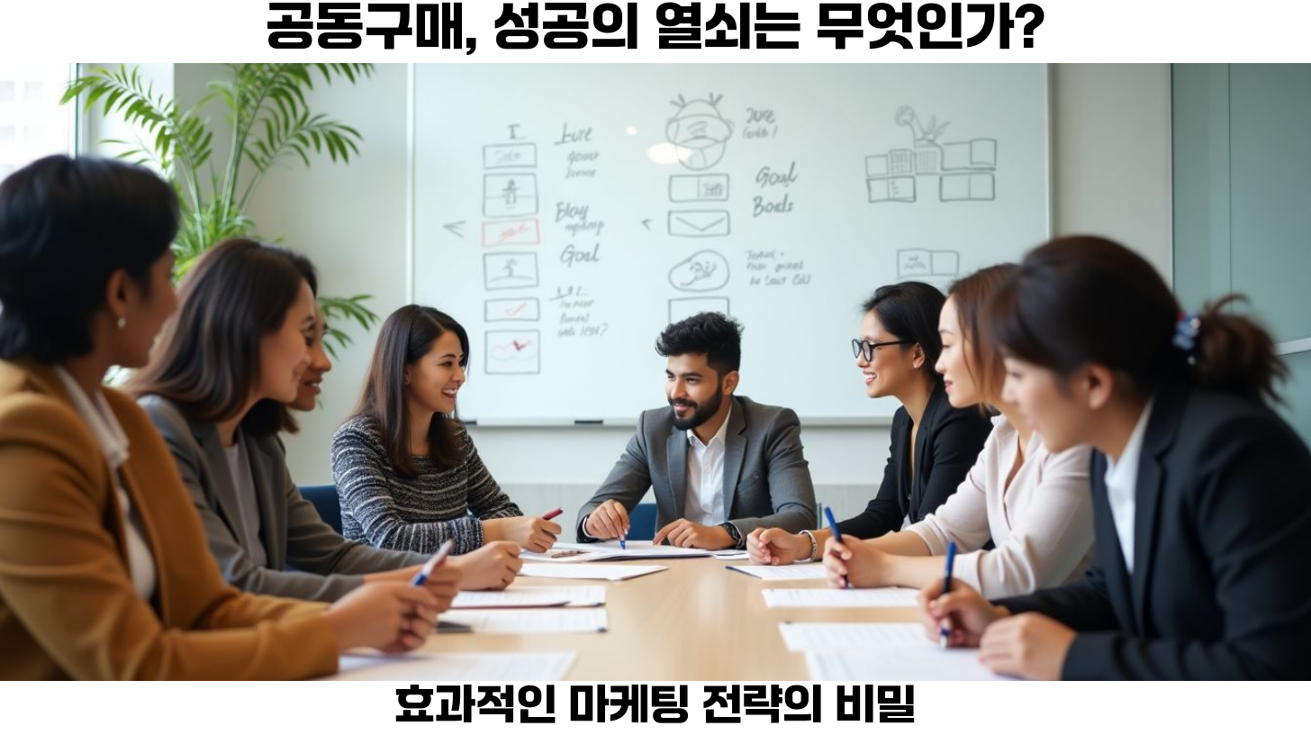 공동구매 성공을 위한 필수 전략: 실패를 예방하는 방법 2 첫번째, 공동구매의 성공을 위해 가장 먼저 해야 할 일은 명확한 목표를 설정하는 것입니다.