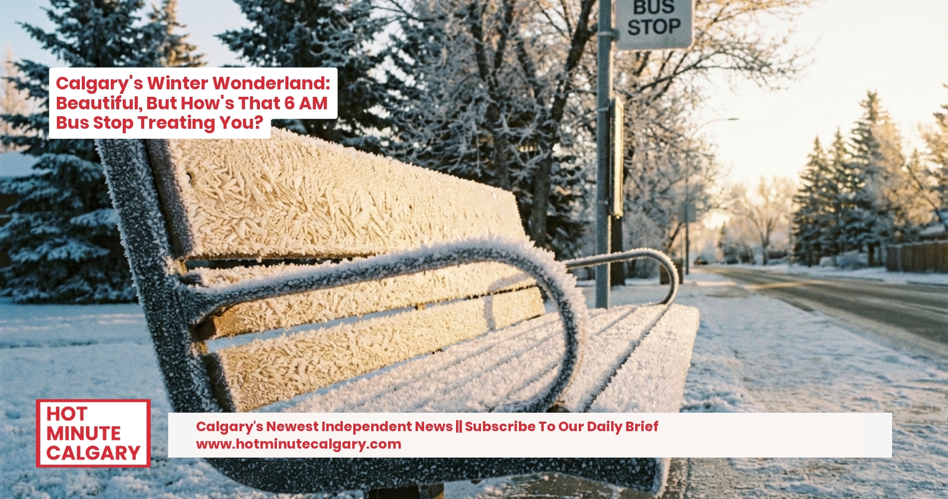 Calgary's Winter Wonderland: Beautiful, But How's That 6 AM Bus Stop Treating You?