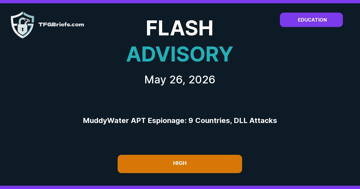 Flash Advisory: MuddyWater APT Conducts Multi-Sector Espionage Campaign Across 9 Countries Using DLL Side-Loading