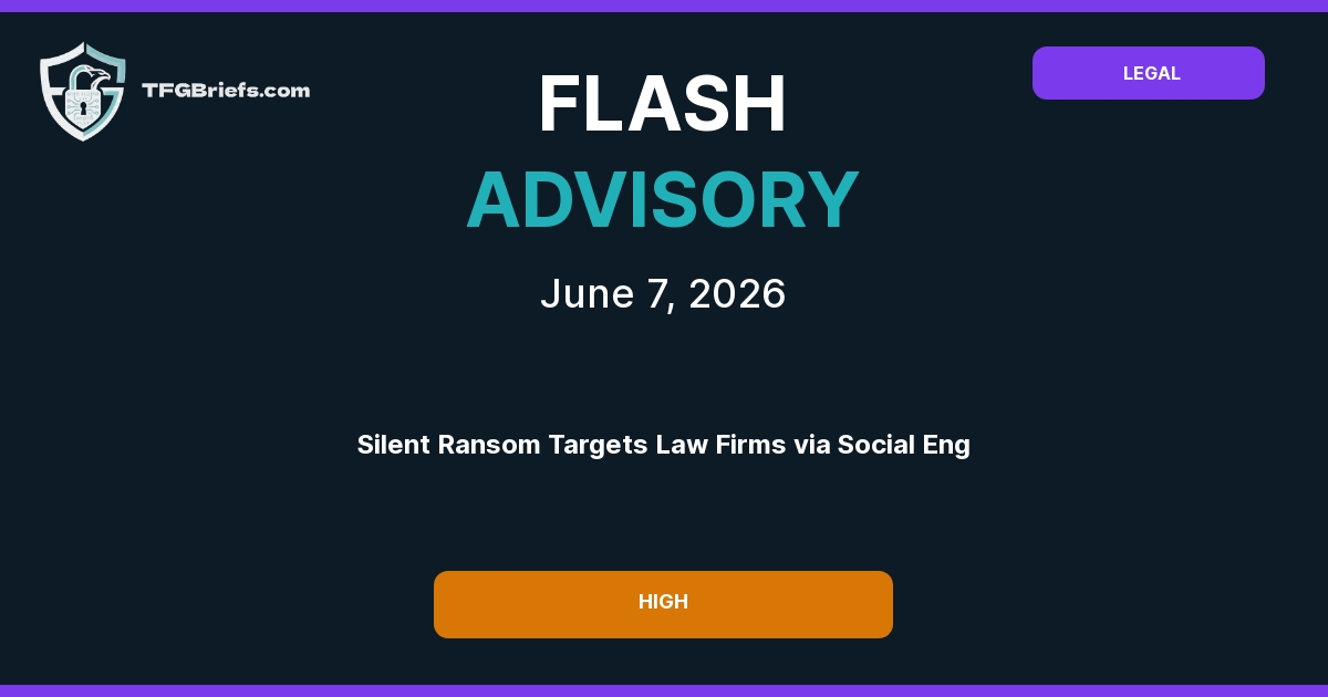 Flash Advisory: Silent Ransom Group Actively Targeting Law Firms via Social Engineering