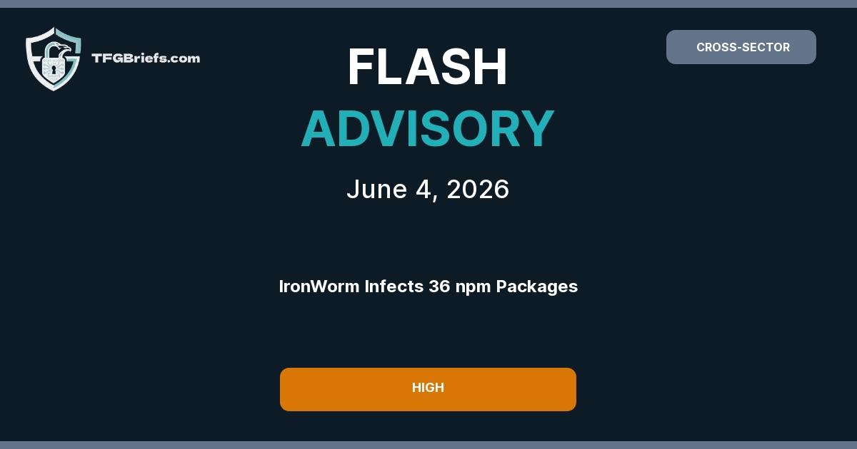 Flash Advisory: IronWorm Malware Infects 36 npm Packages in Active Supply-Chain Attack