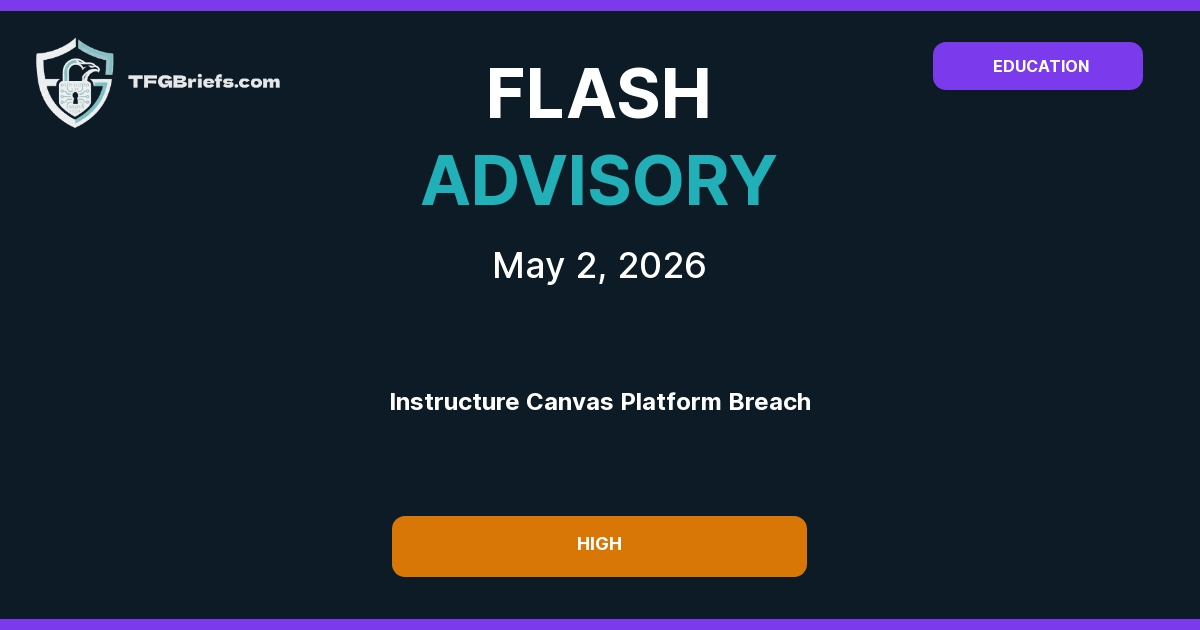 Flash Advisory: Instructure Canvas Platform Breach Disclosed – Education Sector Impact