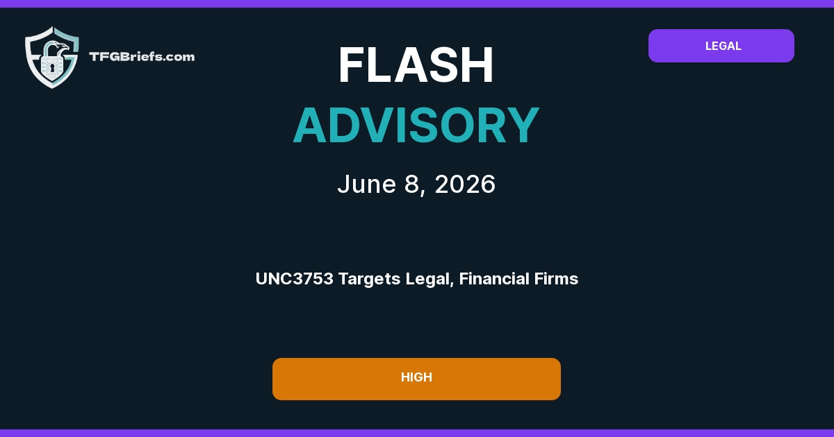 Flash Advisory: UNC3753 Data Theft Extortion Campaign Targeting Legal and Financial Services