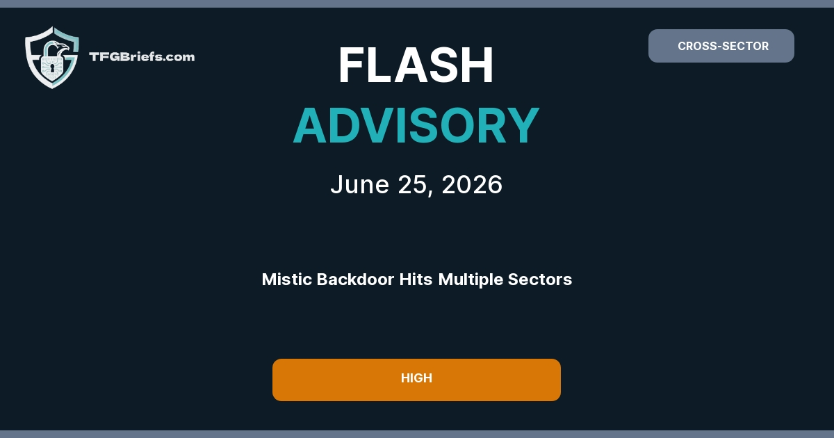 Flash Advisory: Mistic Backdoor Deployed in Multi-Sector Financially Motivated Attacks