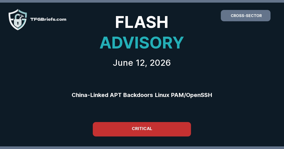 Flash Advisory: Critical: China-Linked APT Backdoored Linux PAM/OpenSSH for Nearly a Decade