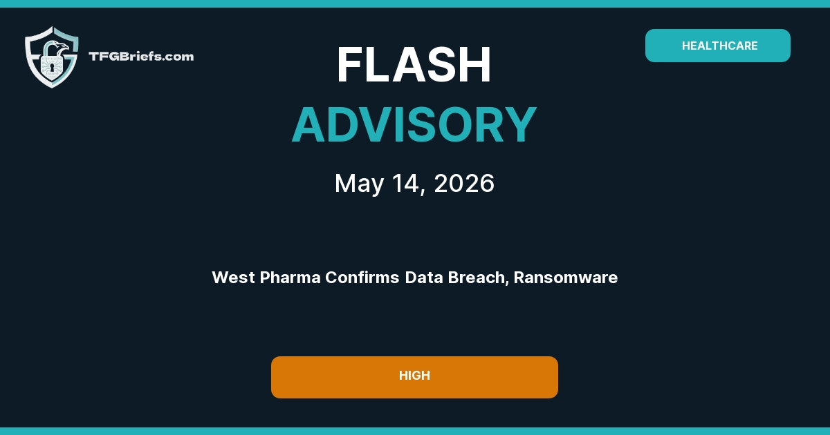 Flash Advisory: West Pharmaceutical Confirms Data Breach and Ransomware Attack
