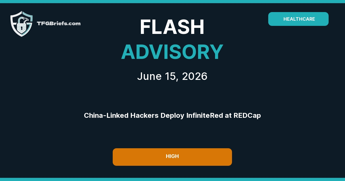 Flash Advisory: China-Linked Hackers Breach REDCap Servers, Deploy InfiniteRed Malware at Medical Institution