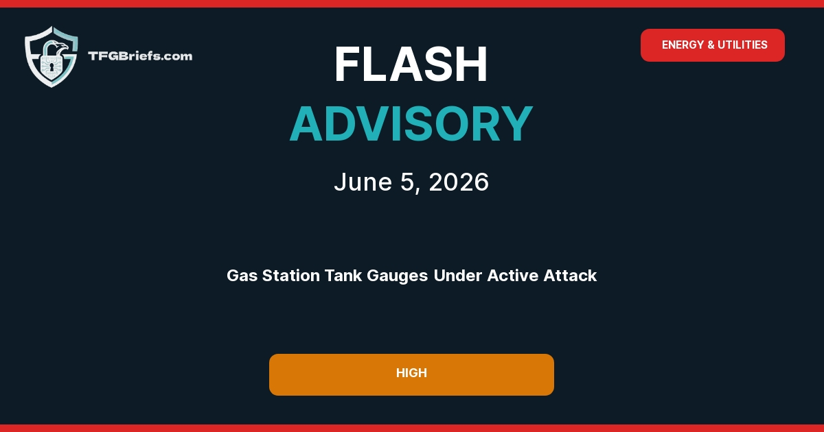 Flash Advisory: 900+ US Gas Station Tank Gauge Systems Exposed to Active Attacks
