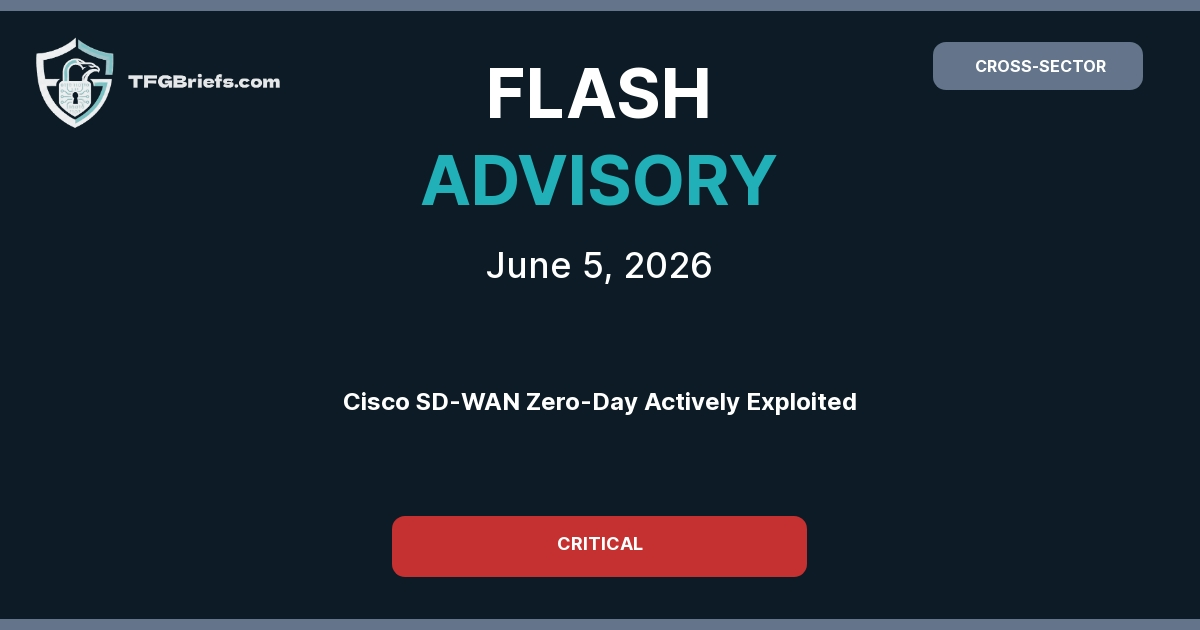 Flash Advisory: Cisco SD-WAN Zero-Day Under Active Exploitation – No Patch Available
