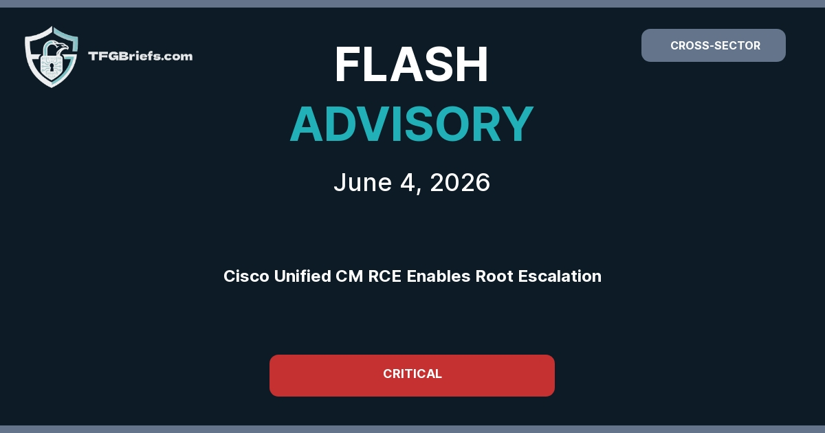 Flash Advisory: Critical Cisco Unified CM Vulnerability Enables Root Privilege Escalation – PoC Available
