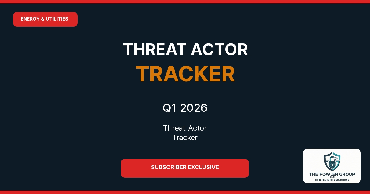 Energy & Utilities Threat Actor Tracker — Q1 2026