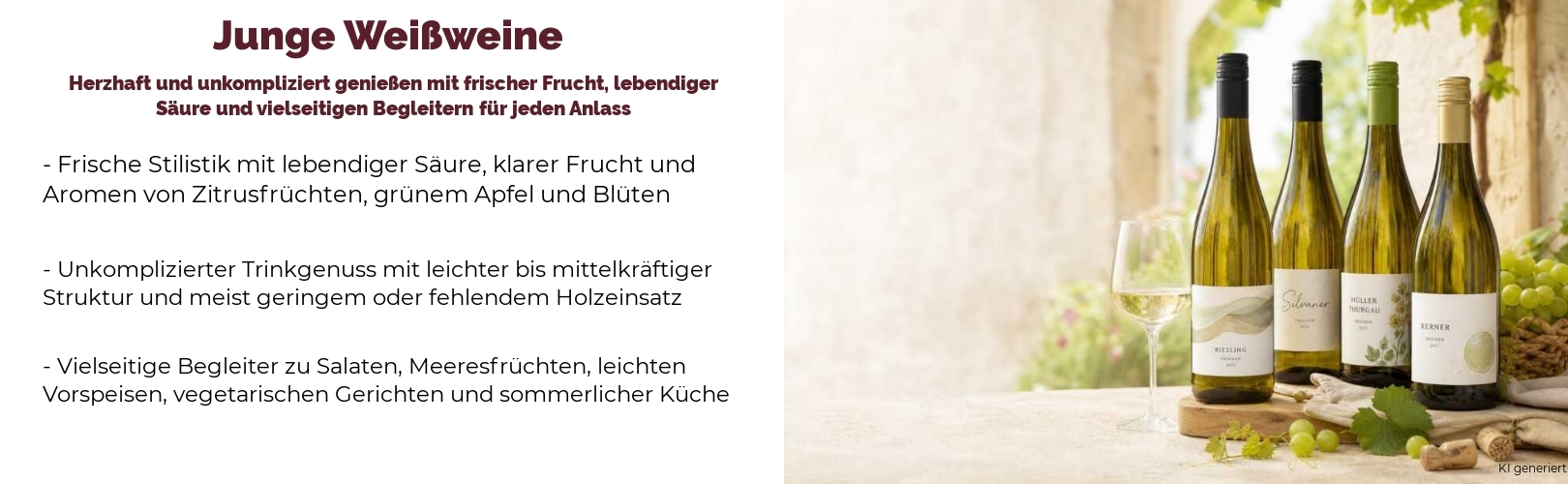 Junge Weißweine