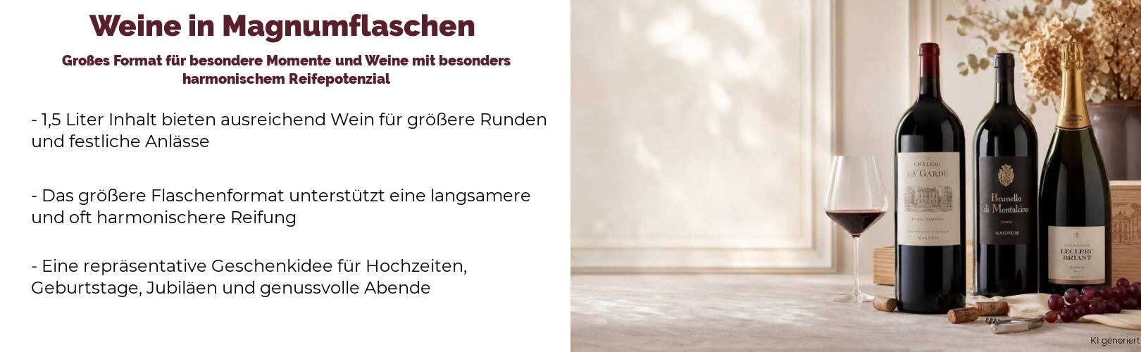 Weine in Magnumflaschen