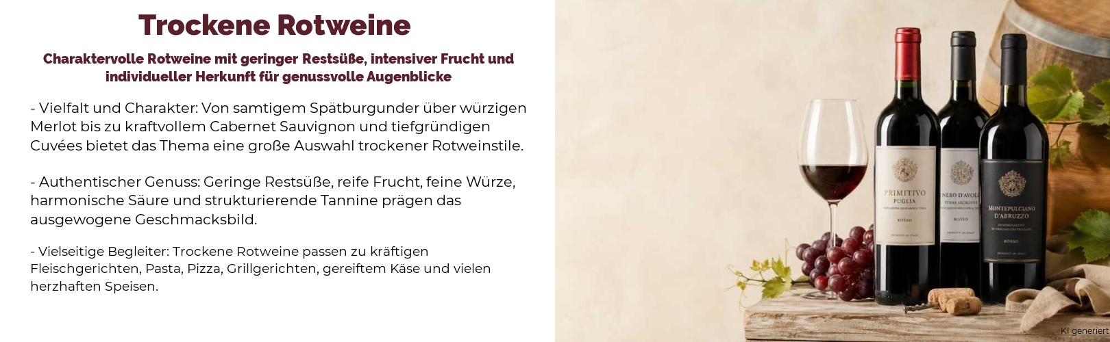 Trockene Rotweine
