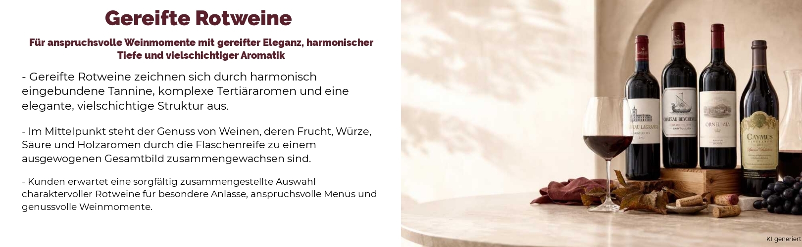 Gereifte Rotweine