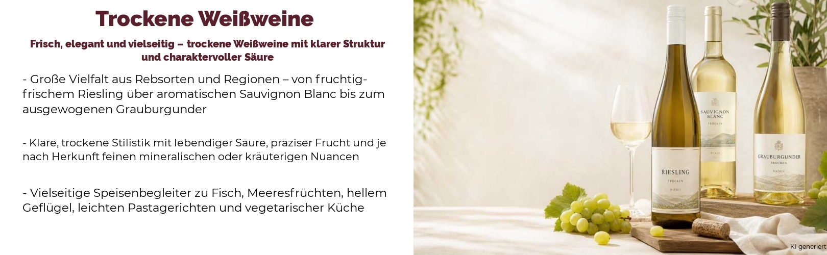 Trockene Weißweine