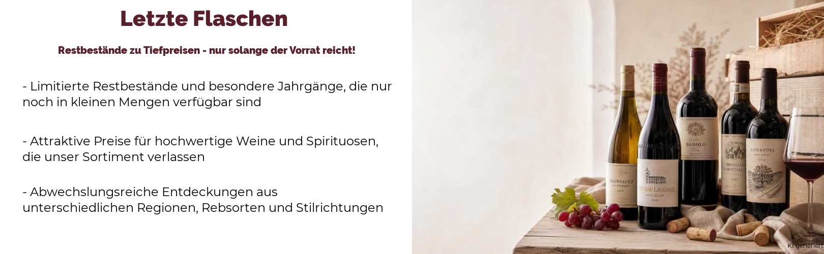 Letzte Flaschen
