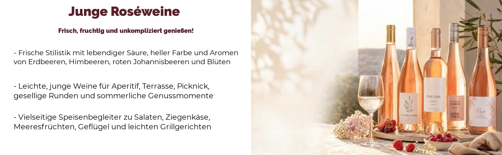 Junge Roséweine