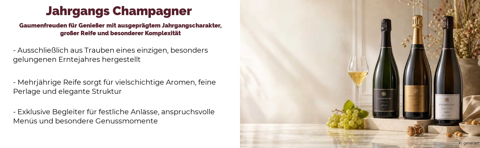 Jahrgangs Champagner