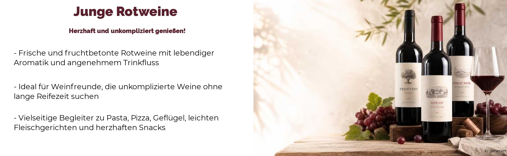 Junge Rotweine